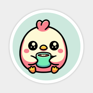 Chicken with Coffee Magnet